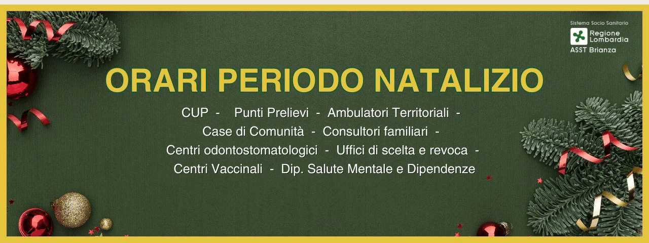 Orari periodo natalizio 2025-26